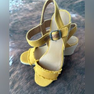 Yellow Strappy Women's Espadrille  Sandals by Lucky Brand